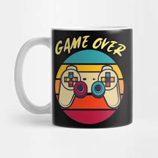 Game Over Vintage Retro Video Game Gaming Sunset Mug